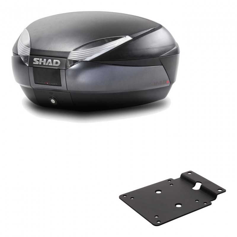 SHAD Baul trasero + herraje montaje SH48 DARK GREY PREMIUM KIT-189818