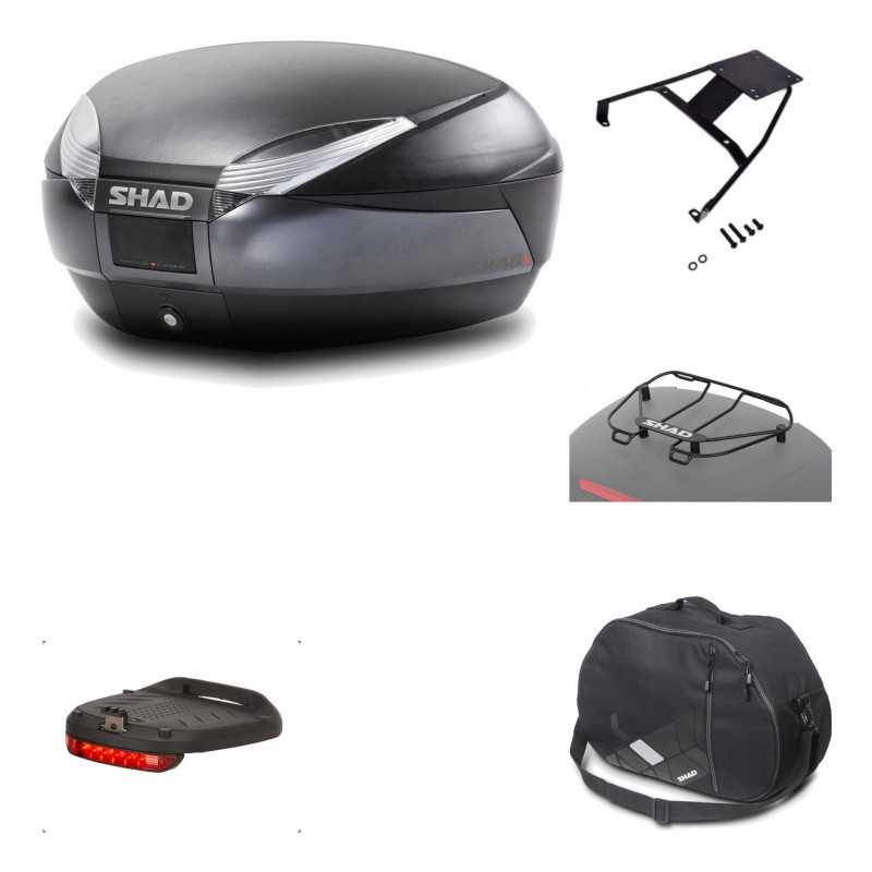 Rear trunk + mounting hardware + accessories  SH48 DARK GREY PREMIUM