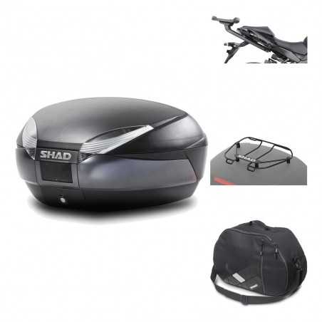 SHAD Baul trasero + herraje montaje accesorios SH48 DARK GREY PREMIUM KIT-190520