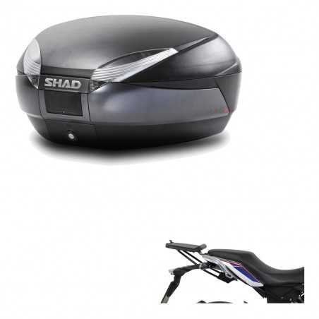 SHAD Baul trasero + herraje montaje SH48 DARK GREY PREMIUM KIT-190370