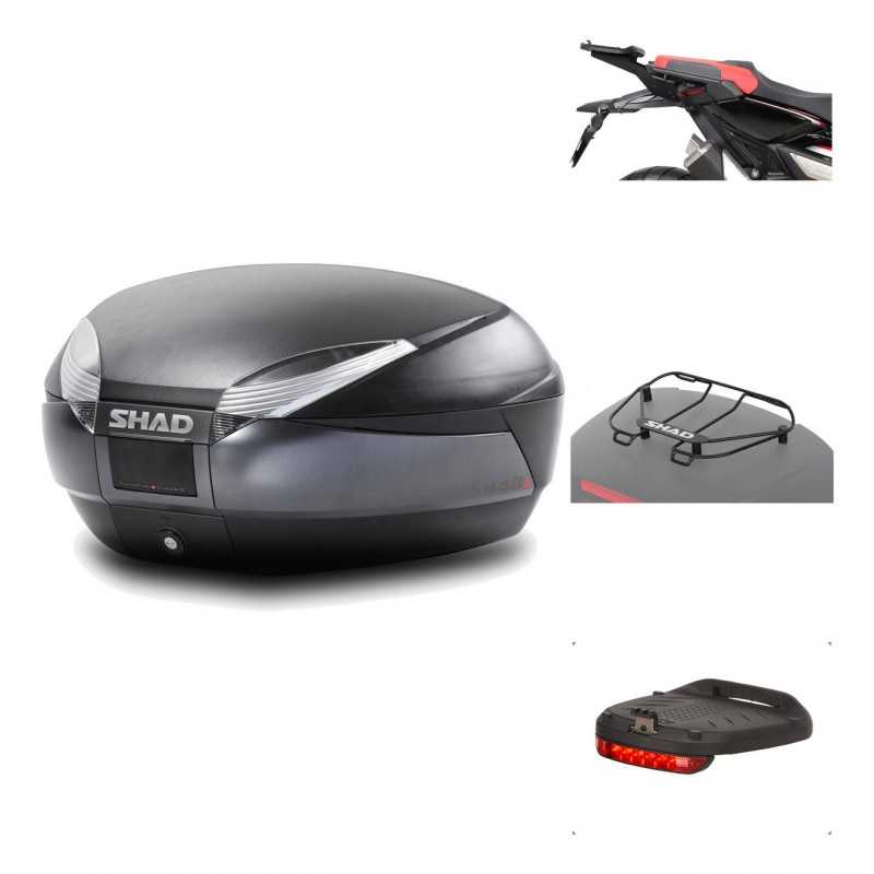 Rear trunk + mounting hardware + accessories  SH48 DARK GREY PREMIUM