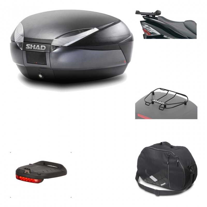 Rear trunk + mounting hardware + accessories  SH48 DARK GREY PREMIUM