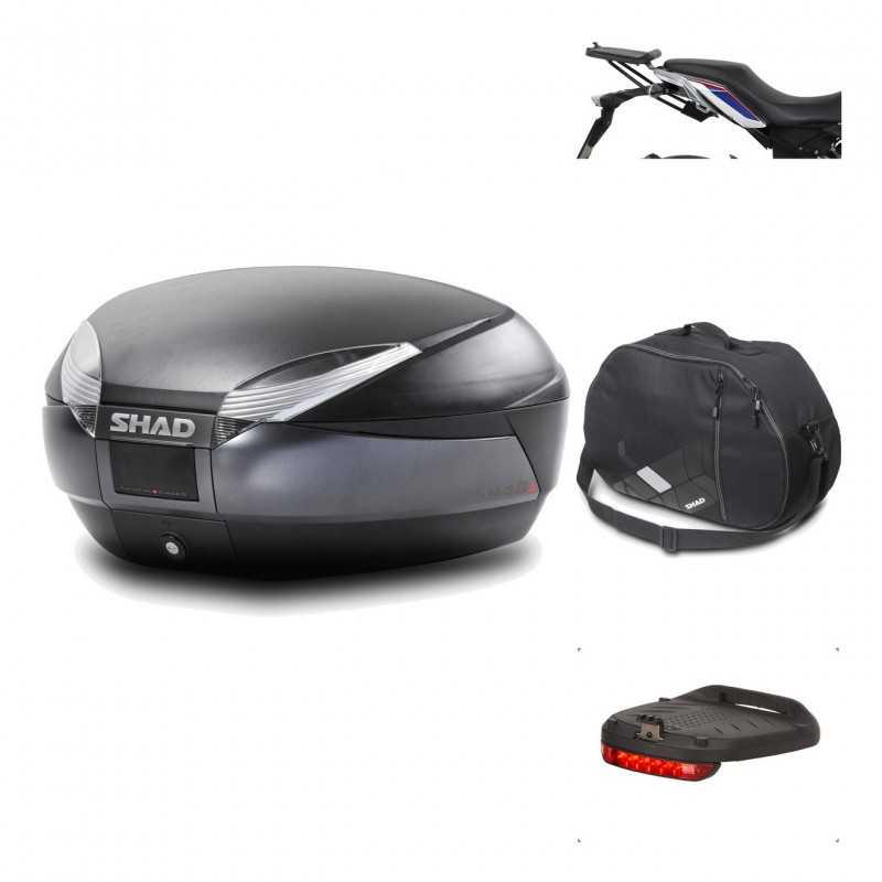 Rear trunk + mounting hardware + accessories  SH48 DARK GREY PREMIUM