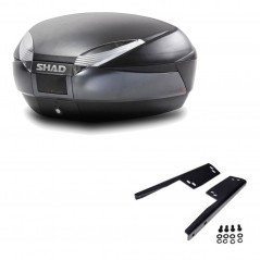 SHAD Baul trasero + herraje montaje SH48 DARK GREY PREMIUM KIT-190122