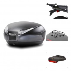 SHAD Baul trasero + herraje montaje accesorios SH48 DARK GREY PREMIUM KIT-190423