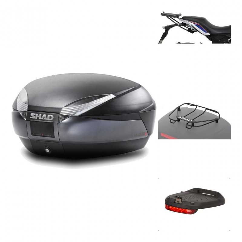Rear trunk + mounting hardware + accessories  SH48 DARK GREY PREMIUM