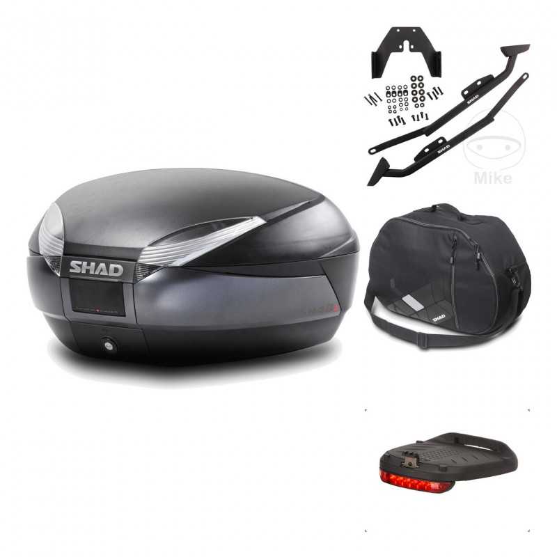 Rear trunk + mounting hardware + accessories  SH48 DARK GREY PREMIUM