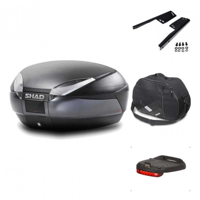 Rear trunk + mounting hardware + accessories  SH48 DARK GREY PREMIUM