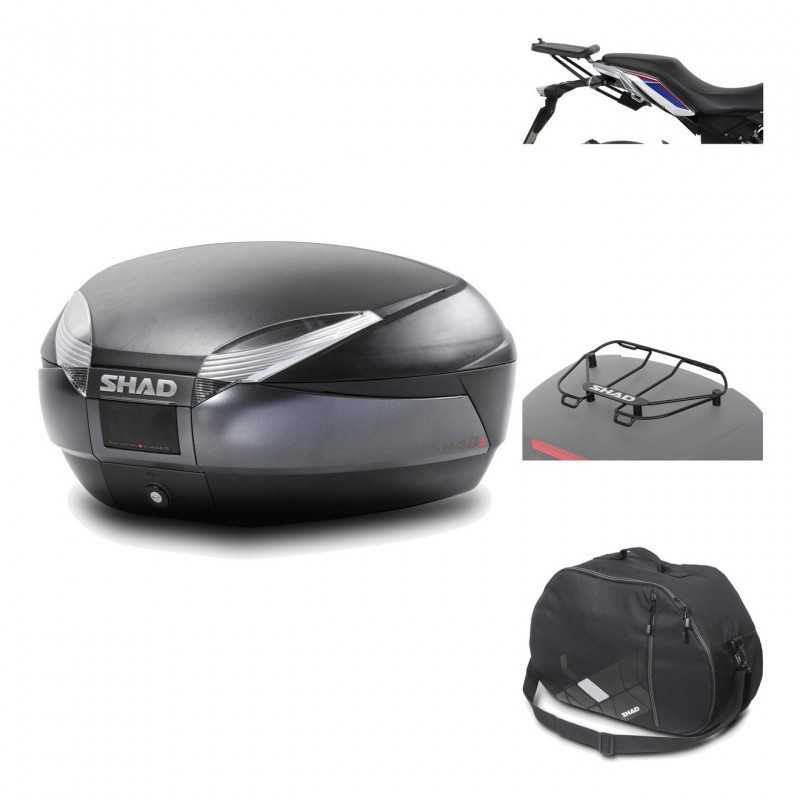 Rear trunk + mounting hardware + accessories  SH48 DARK GREY PREMIUM