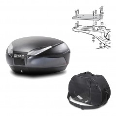 Back trunk + big top fitting + internal bag  SH48 DARK GREY PREMIUM