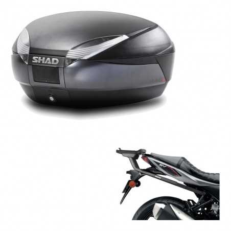 SHAD Baul trasero + herraje montaje SH48 DARK GREY PREMIUM KIT-190426