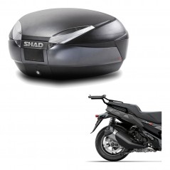 SHAD Baul trasero + herraje montaje SH48 DARK GREY PREMIUM KIT-190578