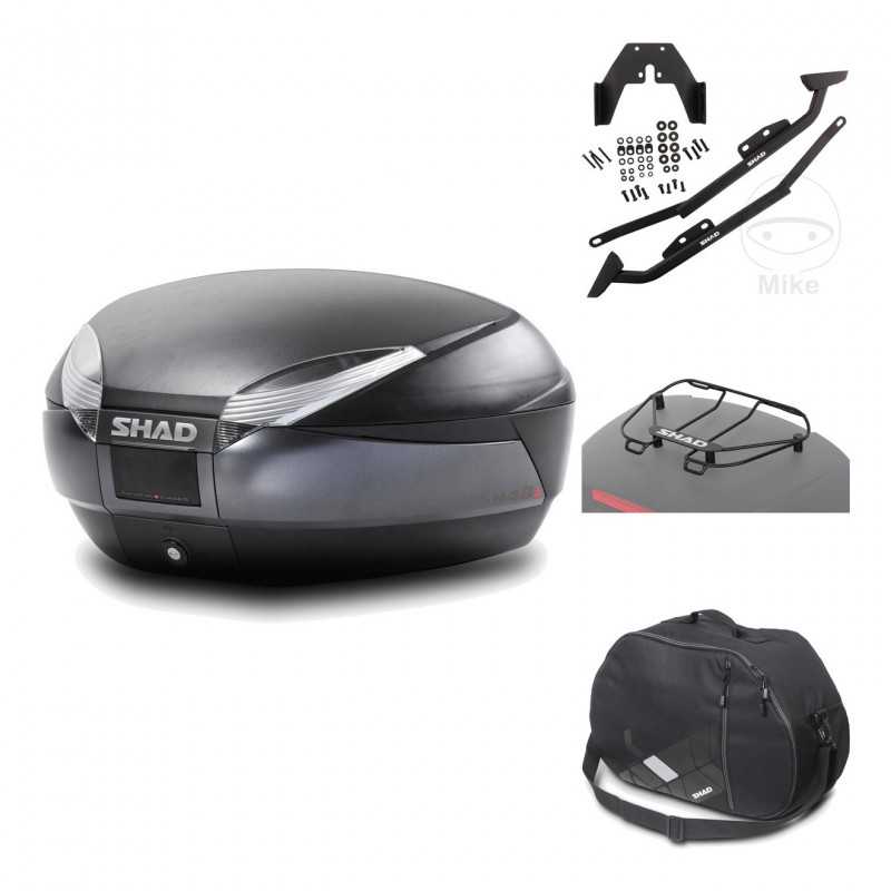 Rear trunk + mounting hardware + accessories  SH48 DARK GREY PREMIUM