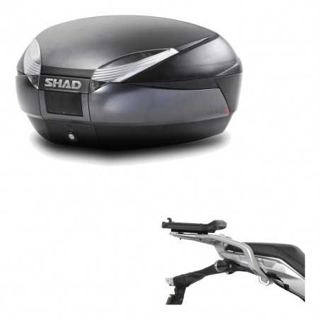 SHAD Baul trasero + herraje montaje SH48 DARK GREY PREMIUM KIT-190378
