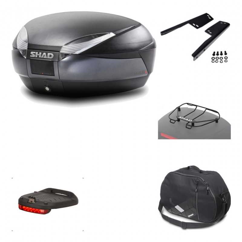 Rear trunk + mounting hardware + accessories  SH48 DARK GREY PREMIUM