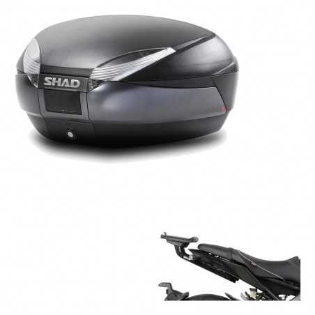 SHAD Baul trasero + herraje montaje SH48 DARK GREY PREMIUM KIT-190330