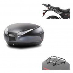 SHAD Baul trasero + herraje montaje parrilla portabultos superior SH48 DARK GREY PREMIUM KIT-190182