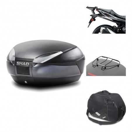 Rear trunk + mounting hardware + accessories SH48 DARK GREY PREMIUM