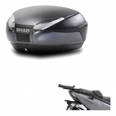 SHAD Baul trasero + herraje montaje SH48 DARK GREY PREMIUM KIT-190282