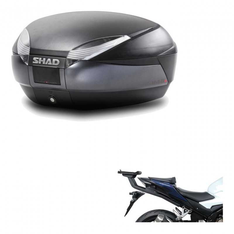 SHAD Baul trasero + herraje montaje SH48 DARK GREY PREMIUM KIT-190482