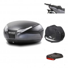 SHAD Baul trasero + herraje montaje accesorios SH48 DARK GREY PREMIUM KIT-190285