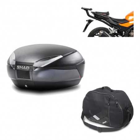 Back trunk + big top fitting + internal bag  SH48 DARK GREY PREMIUM