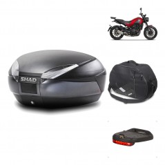 SHAD Baul trasero + herraje montaje accesorios SH48 DARK GREY PREMIUM KIT-190389