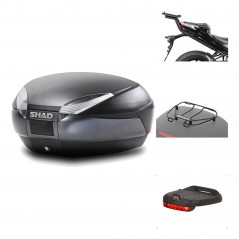 SHAD Baul trasero + herraje montaje accesorios SH48 DARK GREY PREMIUM KIT-190239