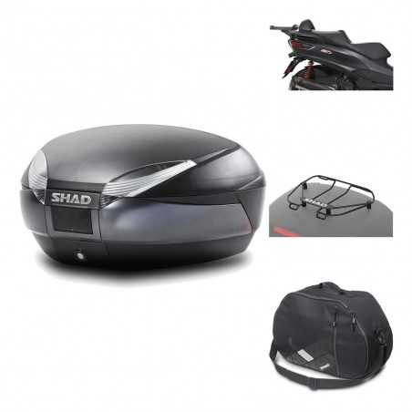 SHAD Baul trasero + herraje montaje accesorios SH48 DARK GREY PREMIUM KIT-190440