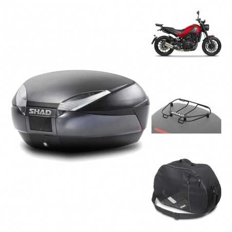 SHAD Baul trasero + herraje montaje accesorios SH48 DARK GREY PREMIUM KIT-190392
