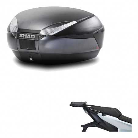 SHAD Baul trasero + herraje montaje SH48 DARK GREY PREMIUM KIT-190490
