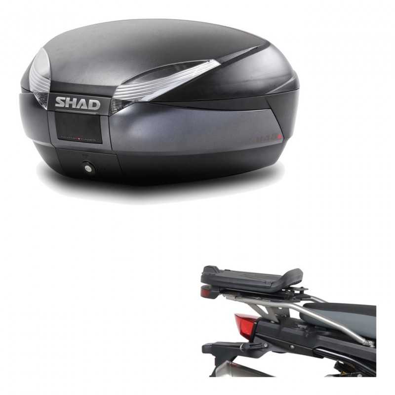SHAD Baul trasero + herraje montaje SH48 DARK GREY PREMIUM KIT-190442