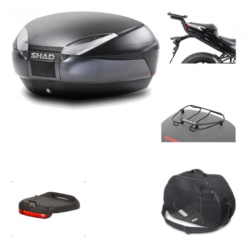 Rear trunk + mounting hardware + accessories  SH48 DARK GREY PREMIUM