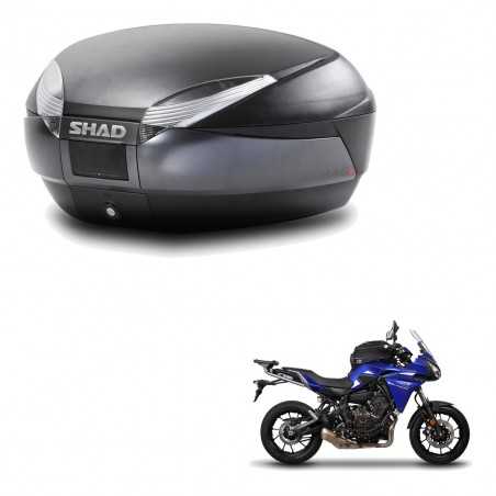 SHAD Baul trasero + herraje montaje SH48 DARK GREY PREMIUM KIT-190242