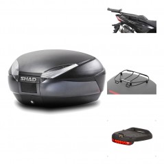 SHAD Baul trasero + herraje montaje accesorios SH48 DARK GREY PREMIUM KIT-190343