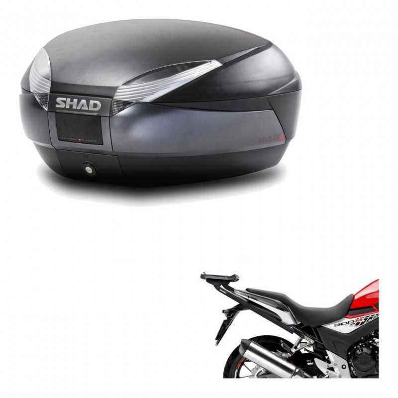 SHAD Baul trasero + herraje montaje SH48 DARK GREY PREMIUM KIT-190194