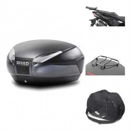 SHAD Baul trasero + herraje montaje accesorios SH48 DARK GREY PREMIUM KIT-190344