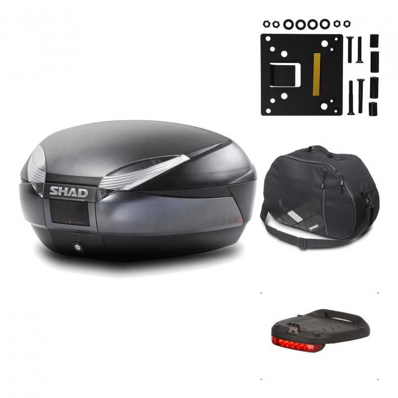 Rear trunk + mounting hardware + accessories  SH48 DARK GREY PREMIUM