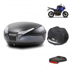 SHAD Baul trasero + herraje montaje accesorios SH48 DARK GREY PREMIUM KIT-190245