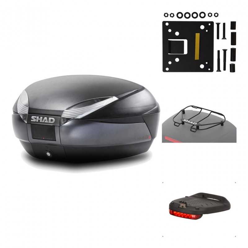 Rear trunk + mounting hardware + accessories  SH48 DARK GREY PREMIUM