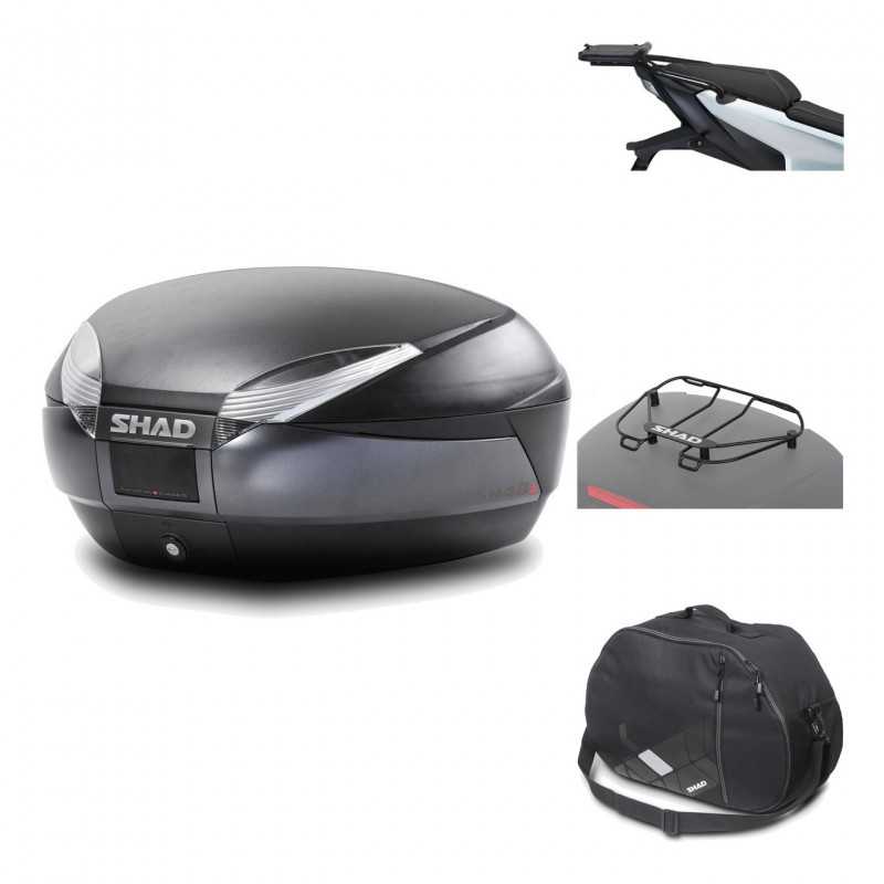 Rear trunk + mounting hardware + accessories  SH48 DARK GREY PREMIUM