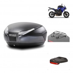 SHAD Baul trasero + herraje montaje accesorios SH48 DARK GREY PREMIUM KIT-190247