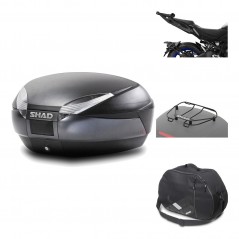 SHAD Baul trasero + herraje montaje accesorios SH48 DARK GREY PREMIUM KIT-190544