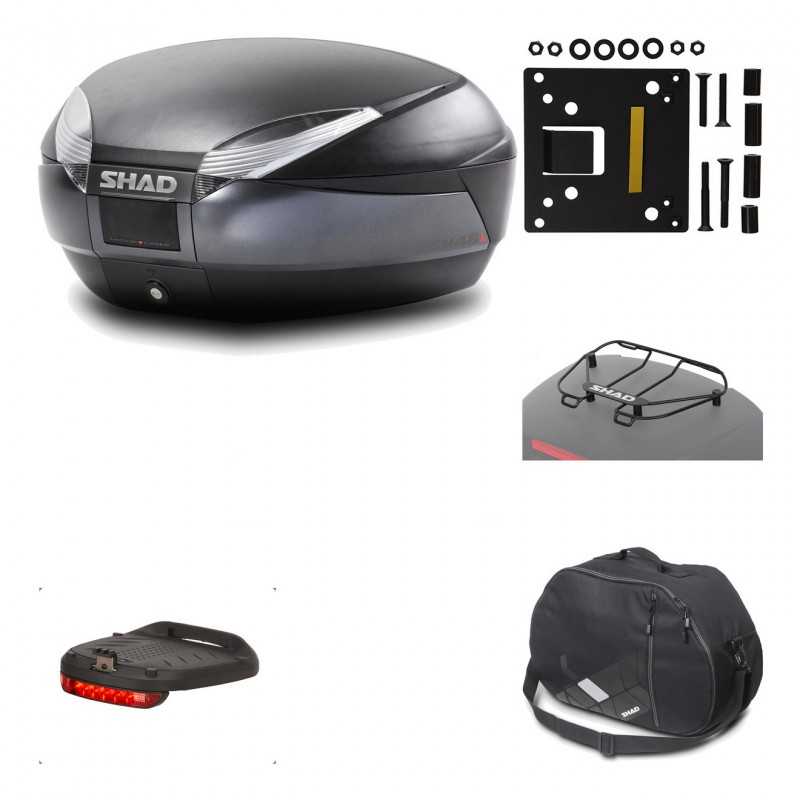 Rear trunk + mounting hardware + accessories  SH48 DARK GREY PREMIUM