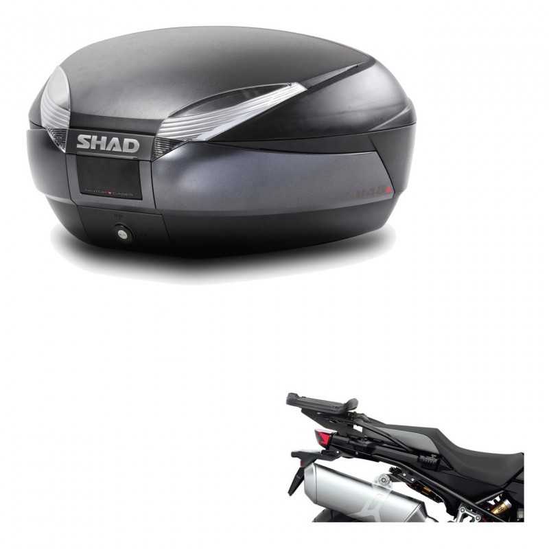 SHAD Baul trasero + herraje montaje SH48 DARK GREY PREMIUM KIT-190498