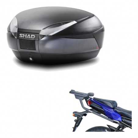 SHAD Baul trasero + herraje montaje SH48 DARK GREY PREMIUM KIT-190146