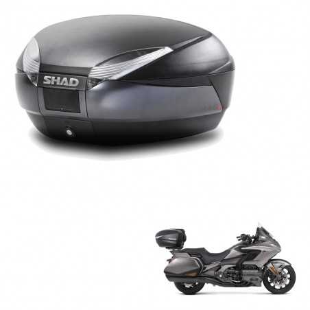 SHAD Baul trasero + herraje montaje SH48 DARK GREY PREMIUM KIT-190402