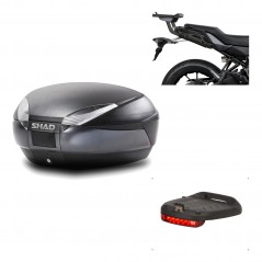 SHAD Baul trasero + herraje montaje luz de freno SH48 DARK GREY PREMIUM KIT-190547