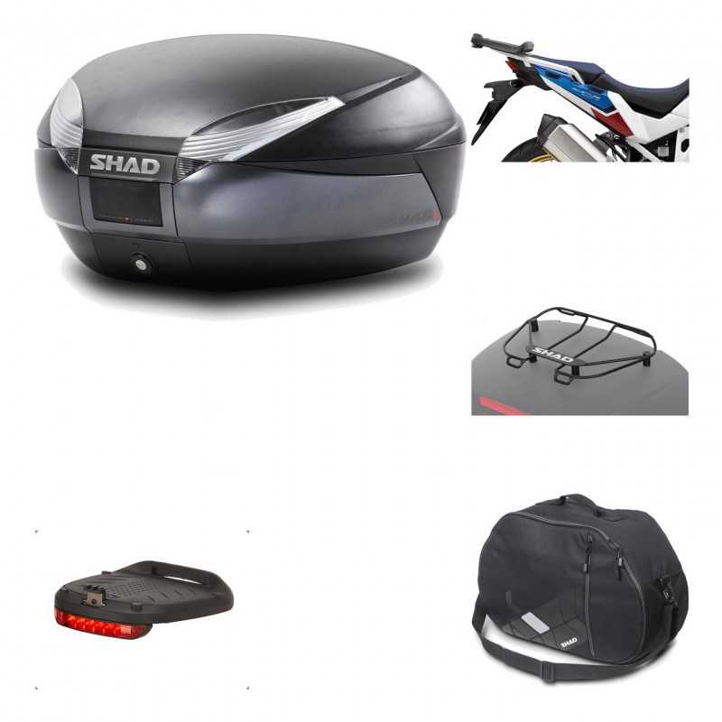 Rear trunk + mounting hardware + accessories  SH48 DARK GREY PREMIUM