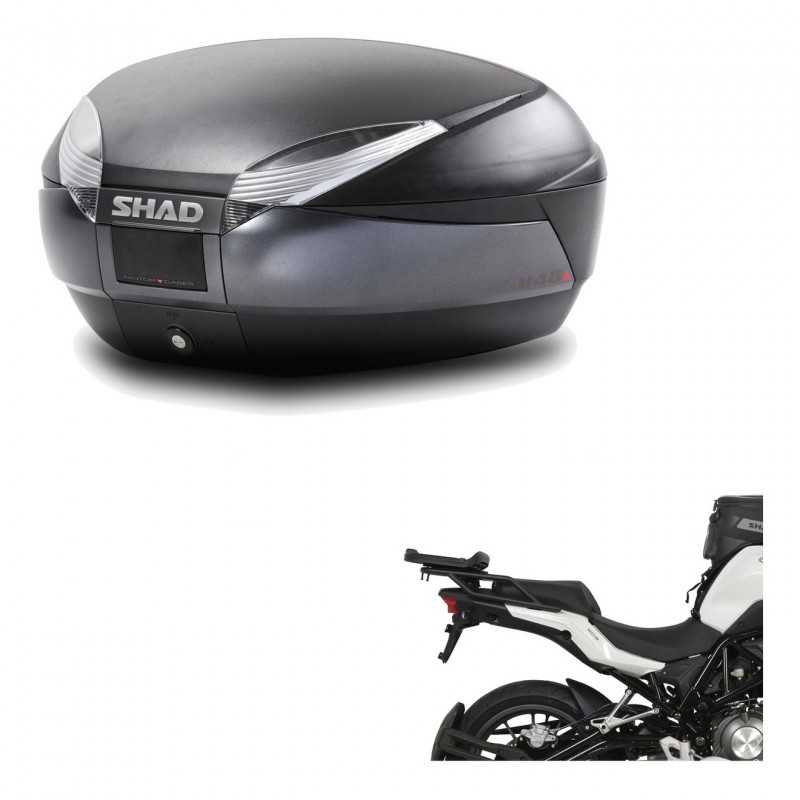 SHAD Baul trasero + herraje montaje SH48 DARK GREY PREMIUM KIT-190250